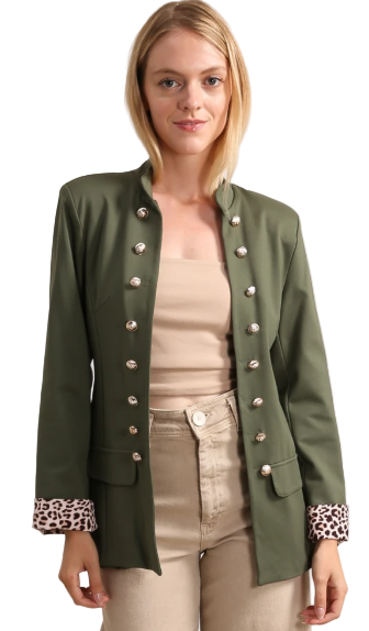 BLAZER GRØN MED LEO ÆRME