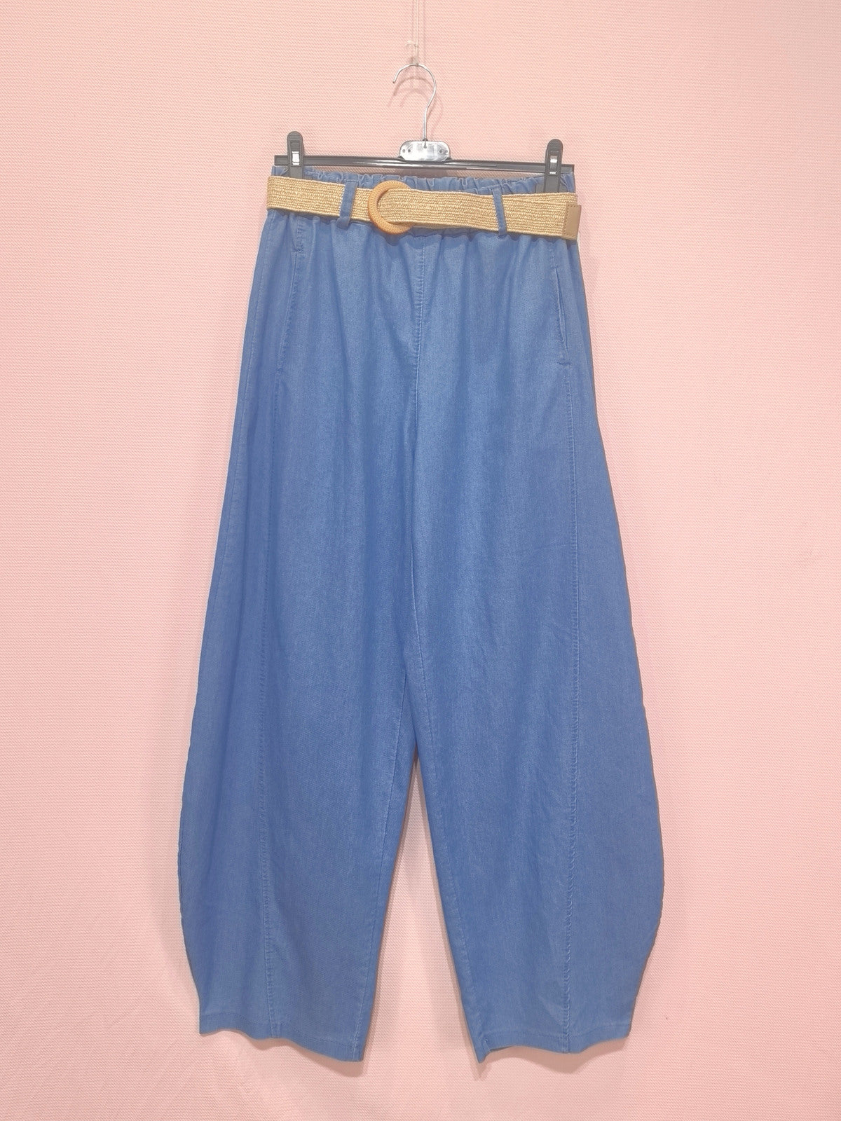 SERENA BOMULDSBUKS - LYS BLÅ