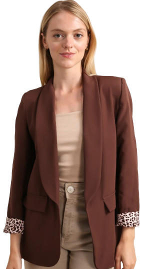 BLAZER BRUN MED LEO ÆRME