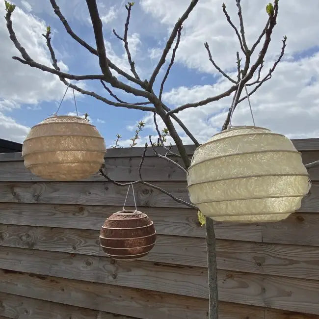 HÅNDLAVET LAMPE - SAND