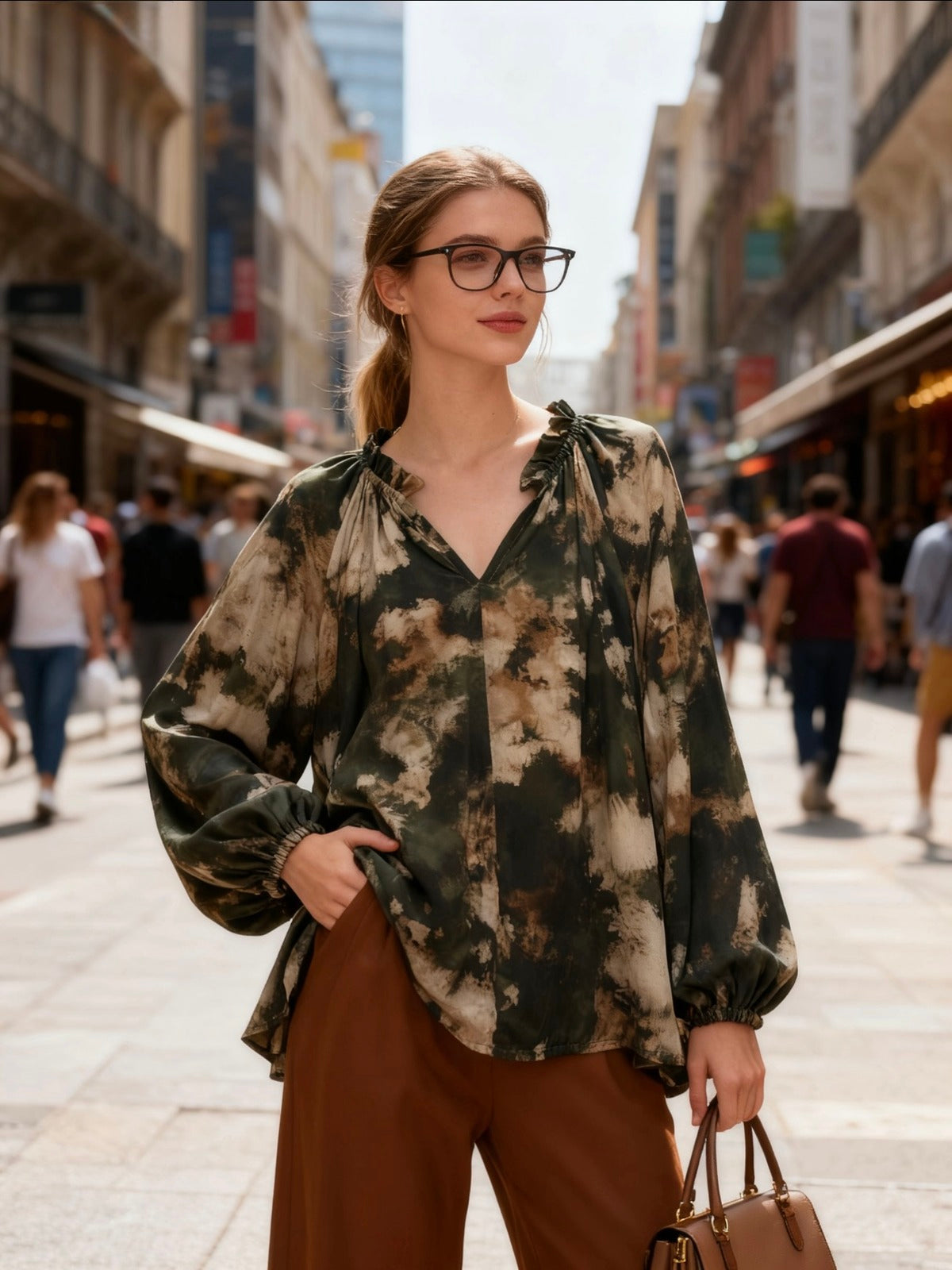 COCO VISCOSE BLUSE - OVERSIZE