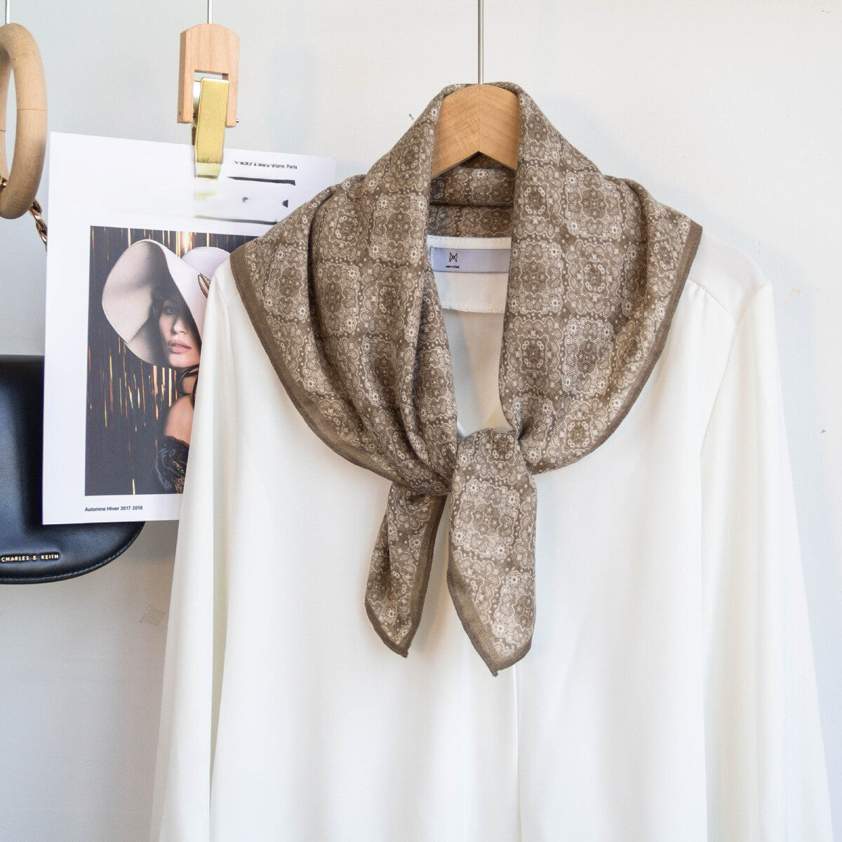 VISCOSE TØRKLÆDE MED TERN BEIGE