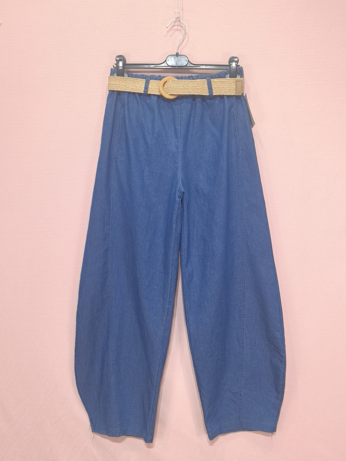 SERENA BOMULDSBUKS - JEANS BLÅ