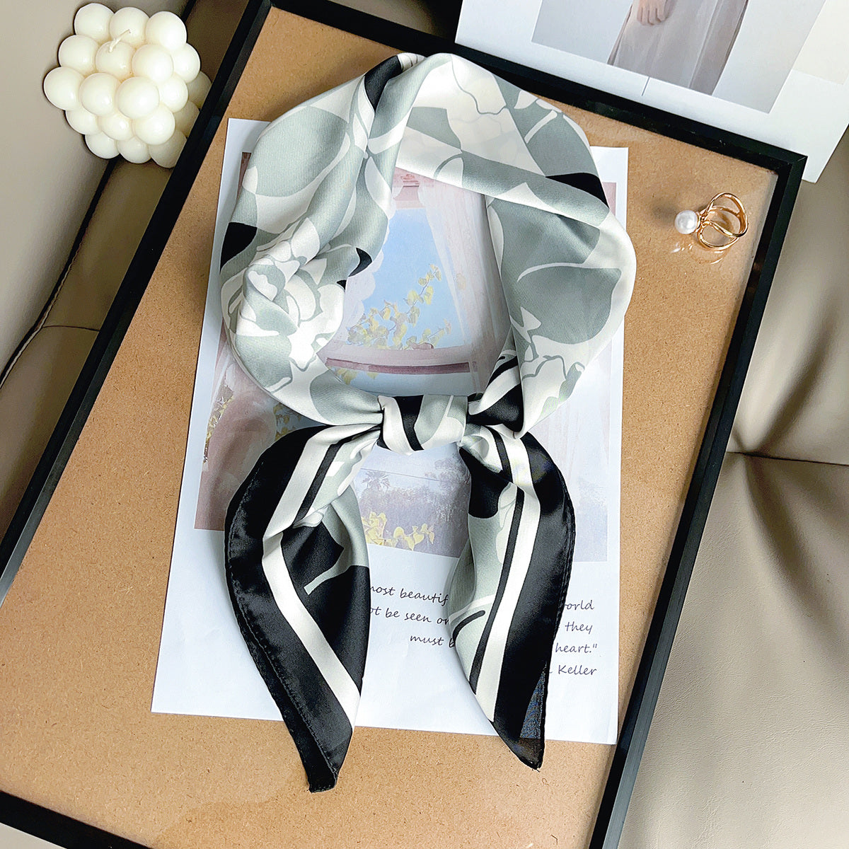 TØRKLÆDE KLASSISK MØNSTER SORT