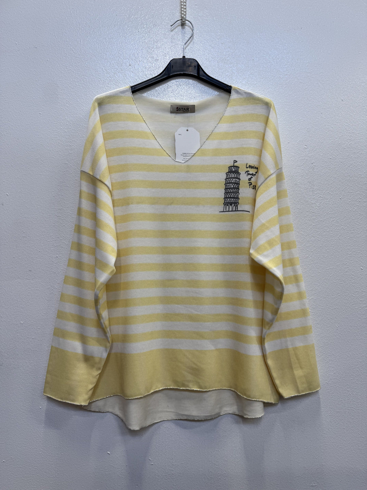 PARIS SWEATER - GUL/HVID