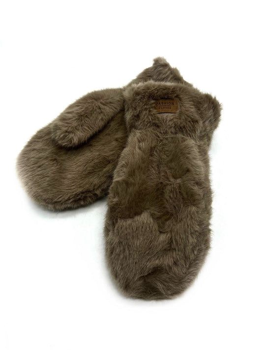 VANTER MED PELS BRUN